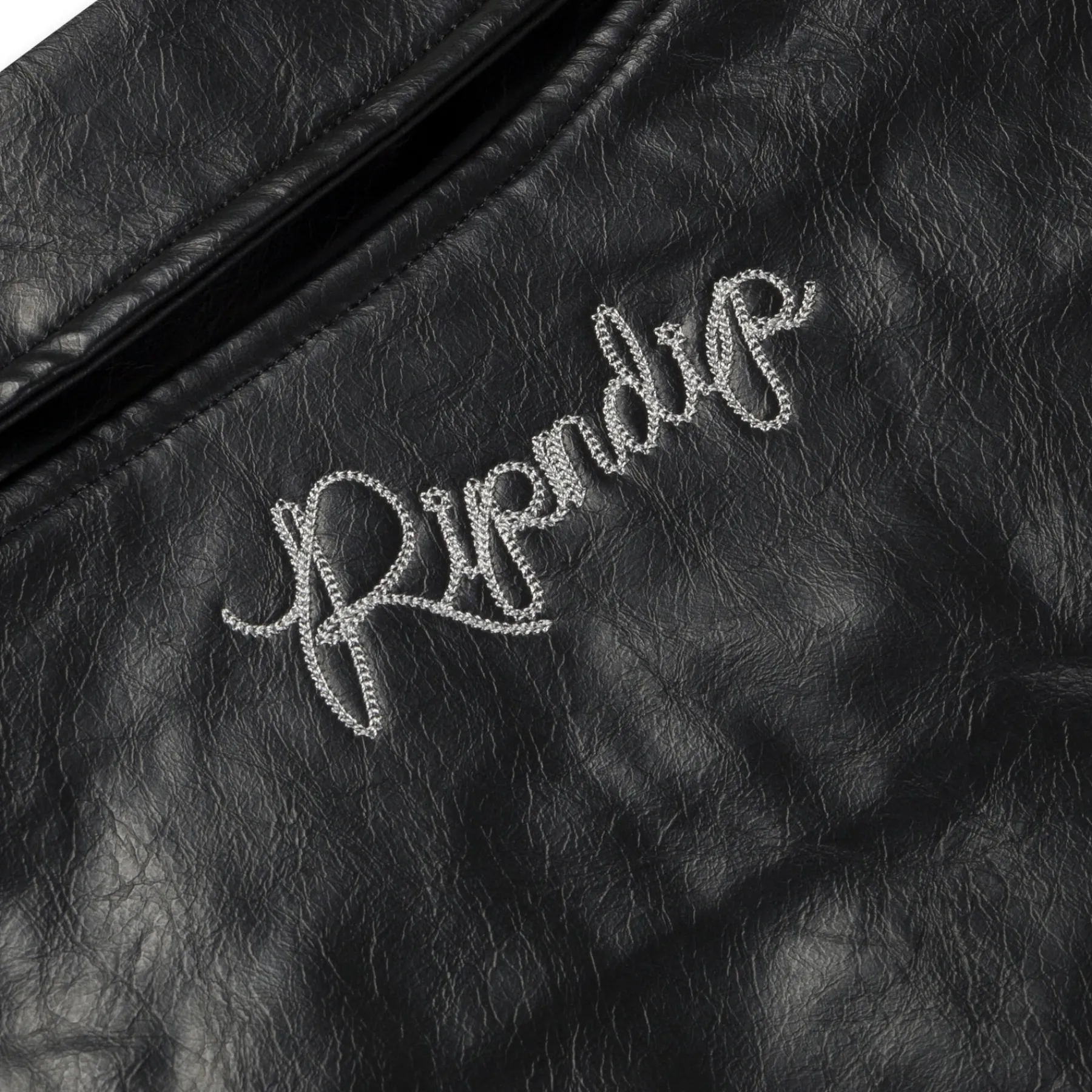 Ripndip Jackets<Howdy Leather Puffer Jacket (Black)