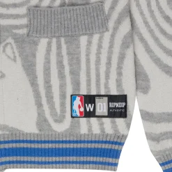 Ripndip Knits / Sweaters<Hypnotic Team Spirit Knit Cardigan (Grey/Light Blue)