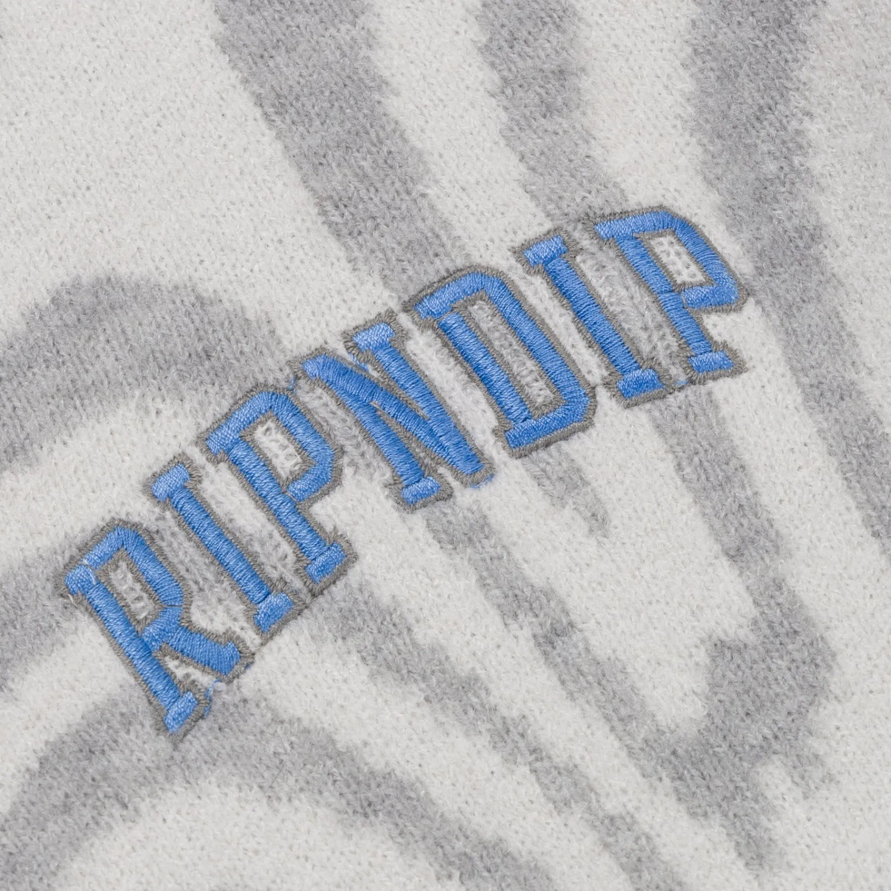 Ripndip Knits / Sweaters<Hypnotic Team Spirit Knit Cardigan (Grey/Light Blue)