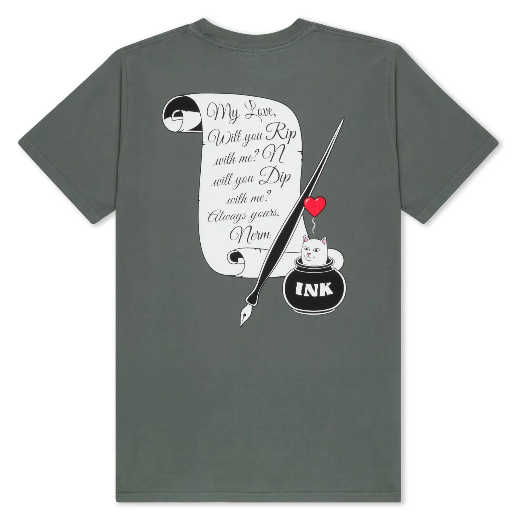 Ripndip Short Sleeve Tees|Stocking Stuffers<ILY Tee (Charcoal)