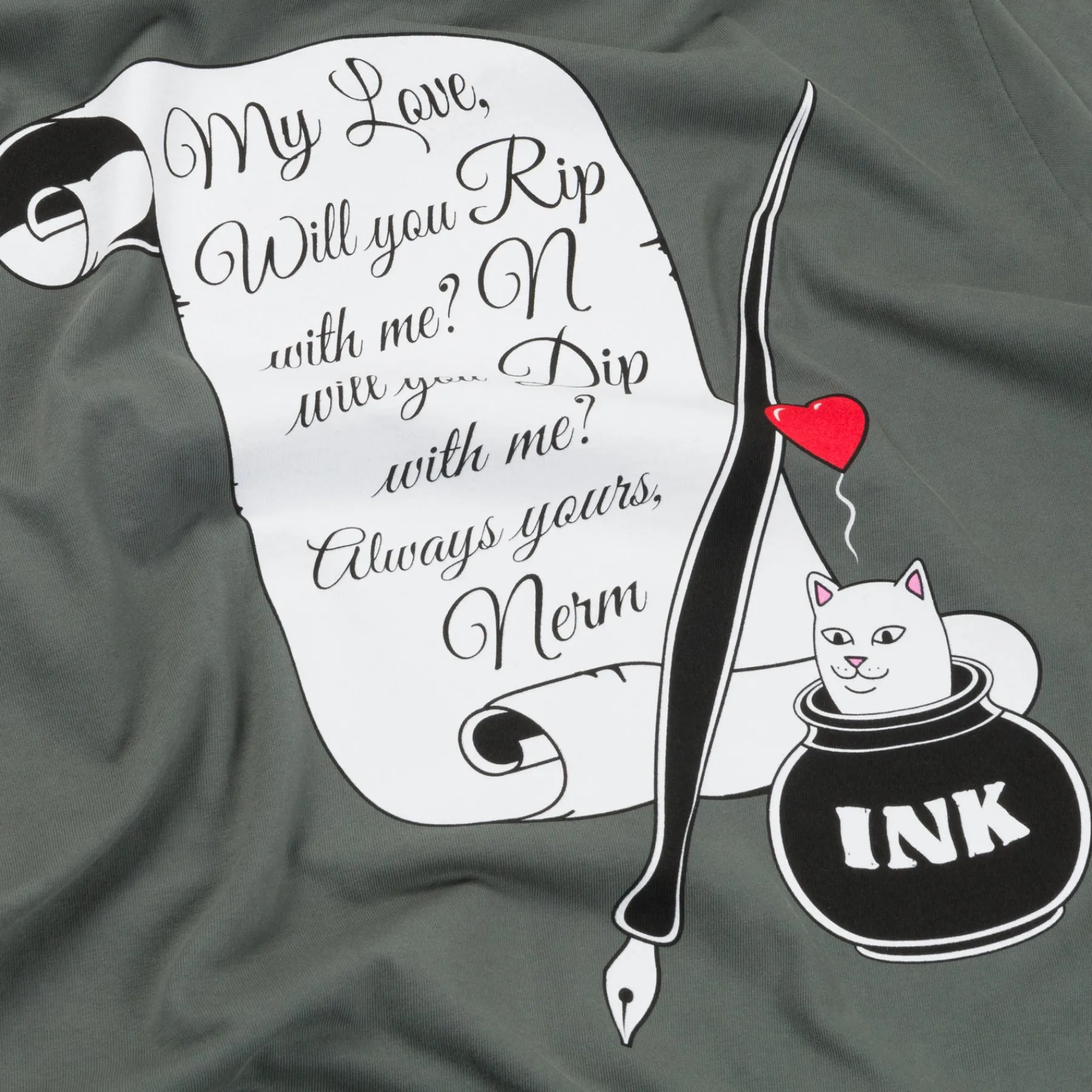 Ripndip Short Sleeve Tees|Stocking Stuffers<ILY Tee (Charcoal)