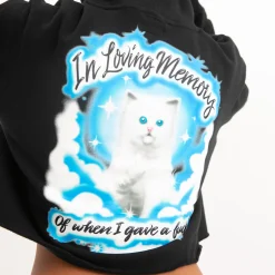 Ripndip Hoodies / Crewnecks|Womens<In Loving Memory Cropped Hoodie (Black)