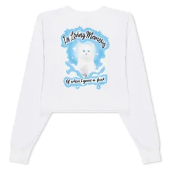 Ripndip Womens|Womens<In Loving Memory Cropped Long Sleeve (White)