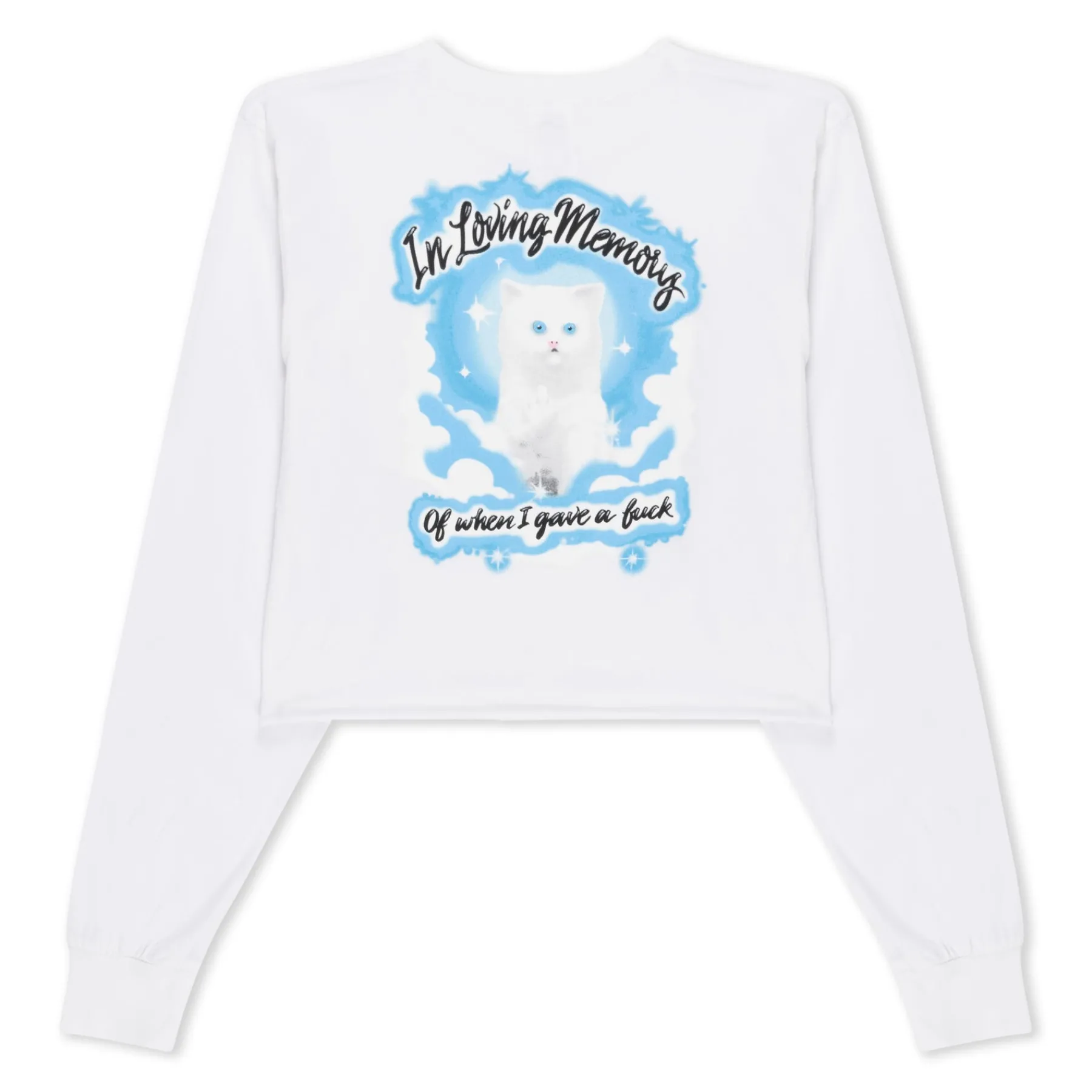 Ripndip Womens|Womens<In Loving Memory Cropped Long Sleeve (White)