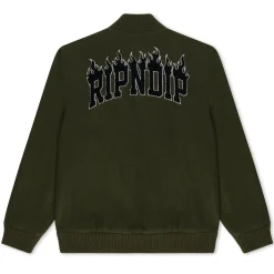 Ripndip Jackets<Inferno Varsity Jacket (Light Forest)