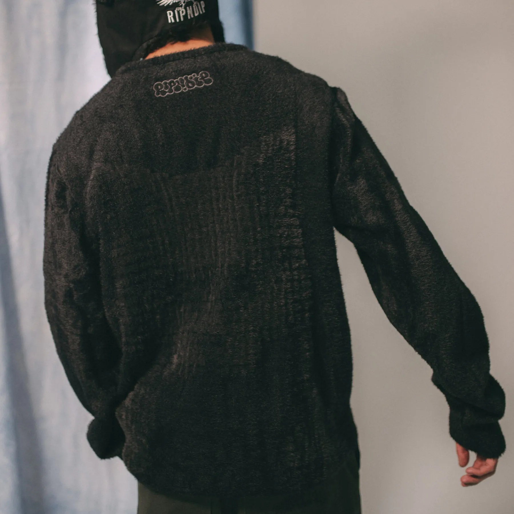 Ripndip Knits / Sweaters<Internal Mohair Sweater (Black)