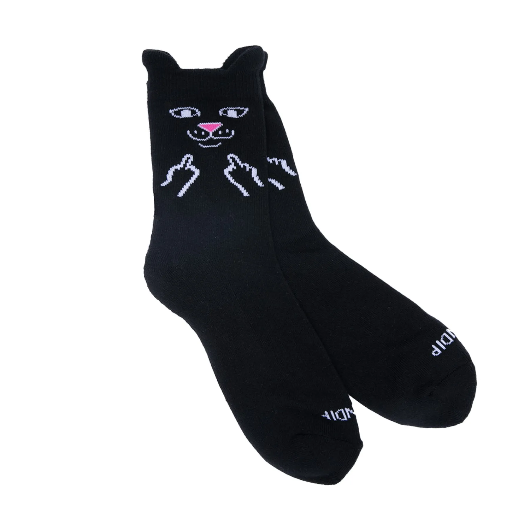 Ripndip Socks<Jerm Face Mid Socks (Black)
