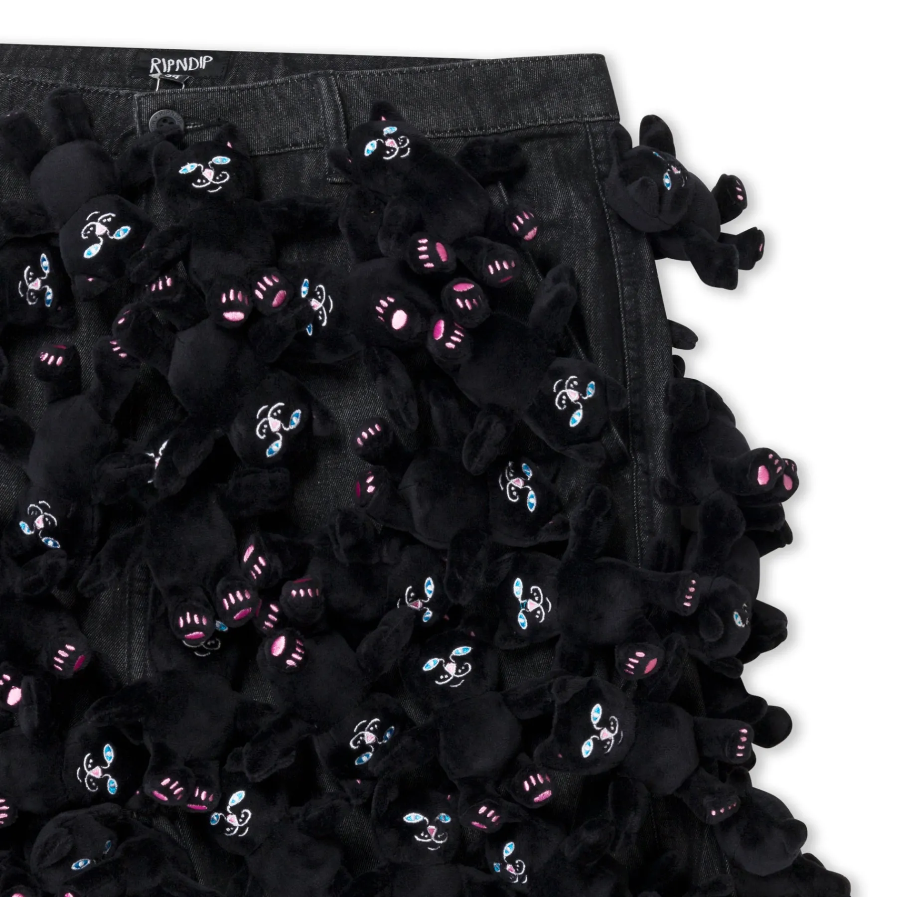 Ripndip Pants|Plush Dolls<Jermie Plush Denim Pants (Black)