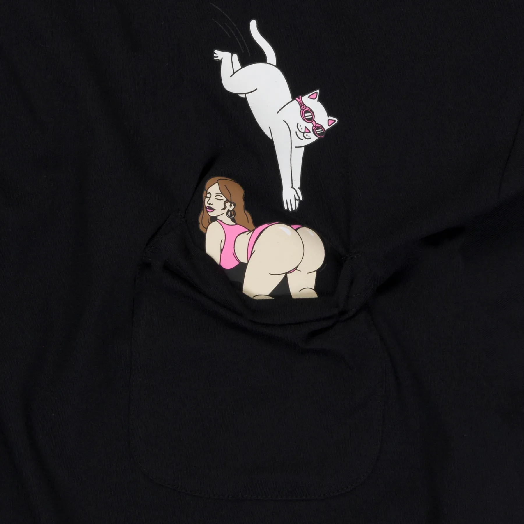 Ripndip Short Sleeve Tees<Jumpin In Pocket Tee (Black)