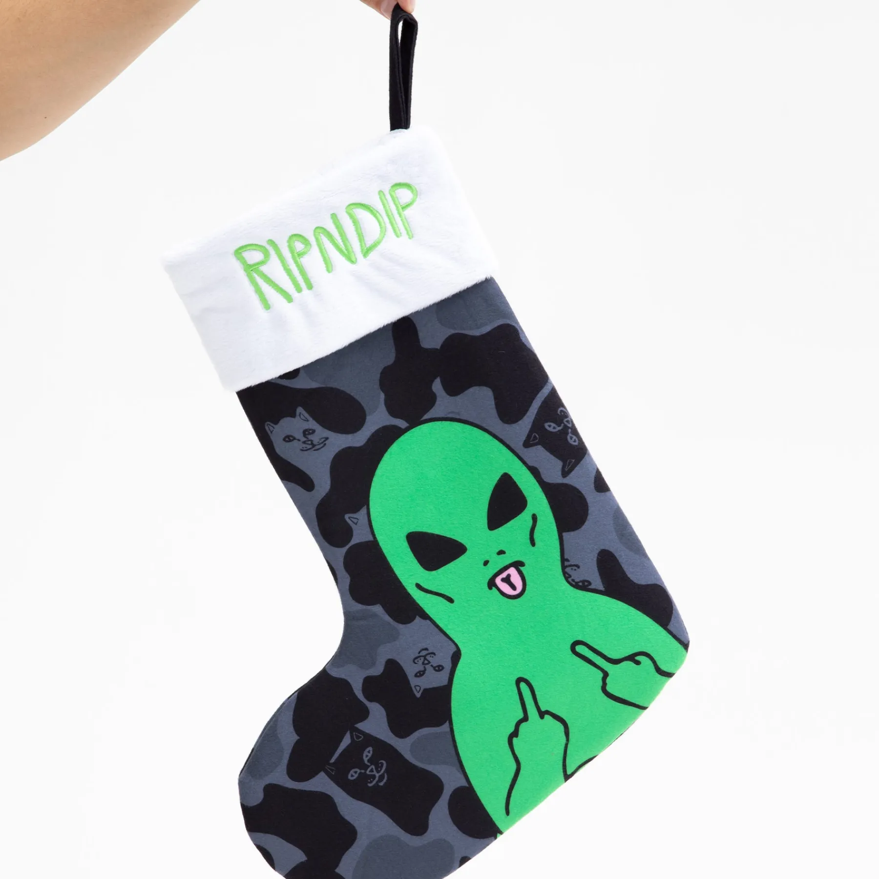 Ripndip Home Goods<Lord Alien Christmas Stocking (Black)