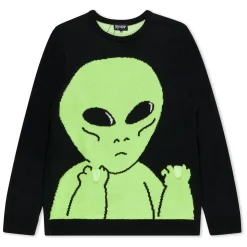 Ripndip Knits / Sweaters|Christmas Items<Lord Alien Flippy Knitty Sweater (Black)