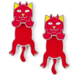 Ripndip Womens|Accessories<Lord Devil Earrings (Red)