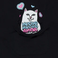 Ripndip Short Sleeve Tees|Lord Nermal Tees<Lord Nermal Amor Pocket Tee (Black)