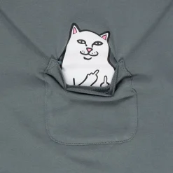 Ripndip Womens|Womens<Lord Nermal Cropped Baby Pocket Tee (Charcoal)