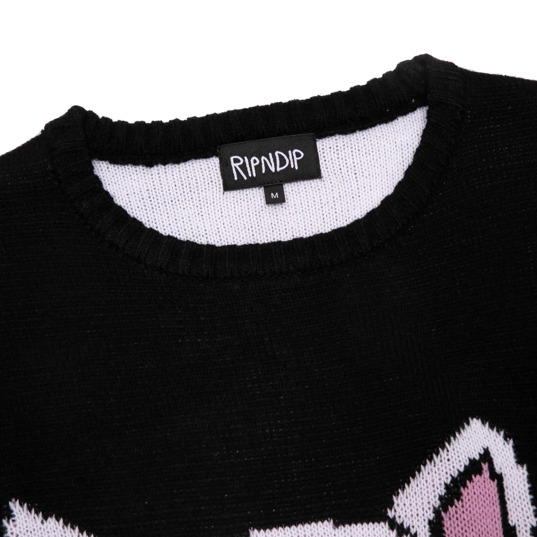 Ripndip Knits / Sweaters|Christmas Items<Lord Nermal Flippy Knitty Sweater (Black)