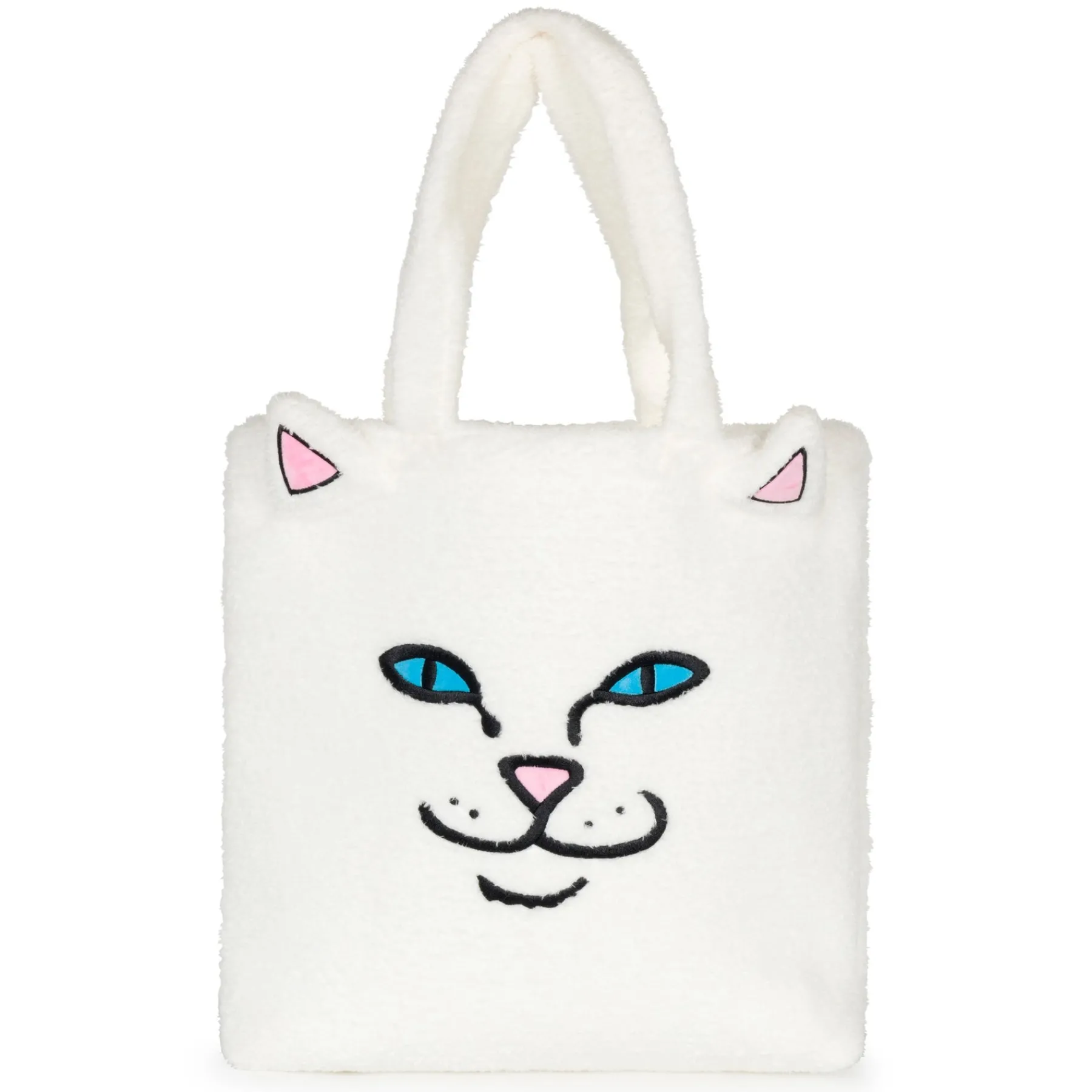 Ripndip Totes<Lord Nermal Fluffy Tote (White)