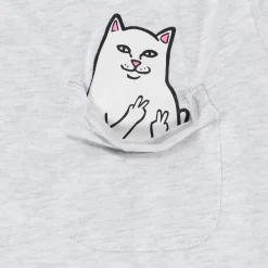 Ripndip Short Sleeve Tees|Lord Nermal Tees<Lord Nermal Kid Peace tee (Ash Heather)