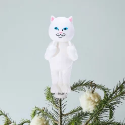 Ripndip Christmas Items<Lord Nermal Light Up Tree Topper (White)