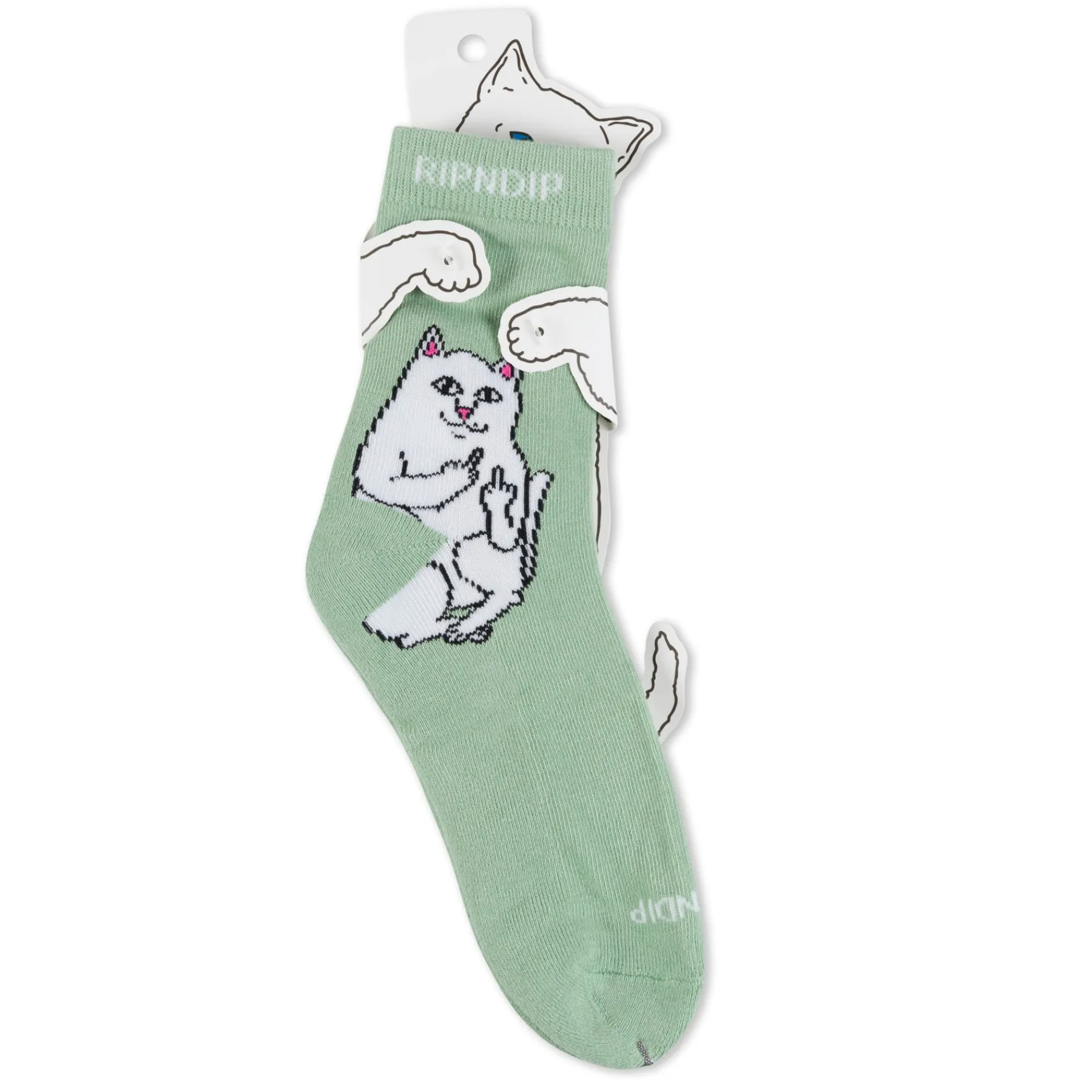 Ripndip Socks|Stocking Stuffers<Lord Nermal Mid Socks (Sage)