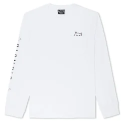 Ripndip Long Sleeve Tees|Lord Nermal Tees<Lord Nermal Pocket L/S (White)