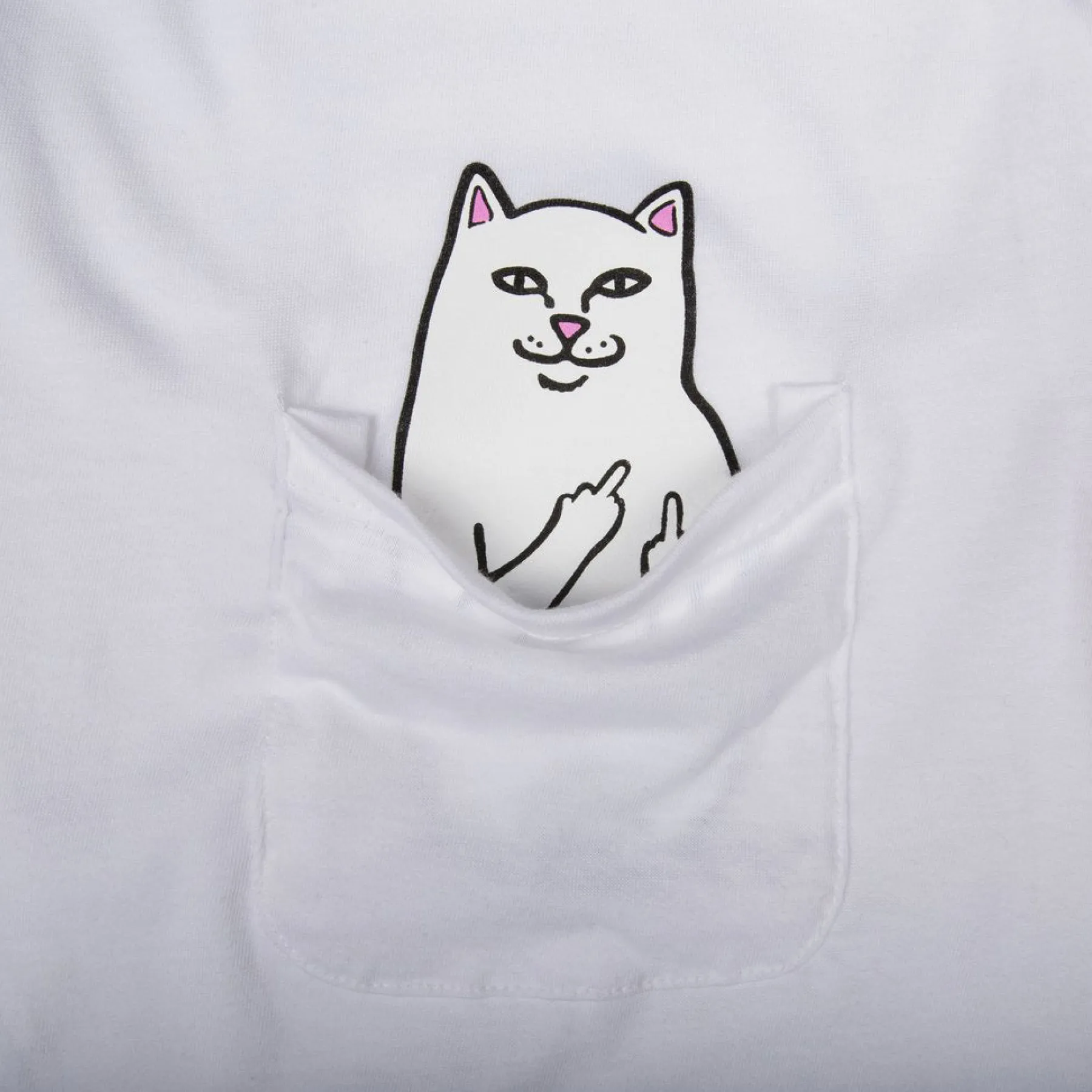 Ripndip Long Sleeve Tees|Lord Nermal Tees<Lord Nermal Pocket L/S (White)