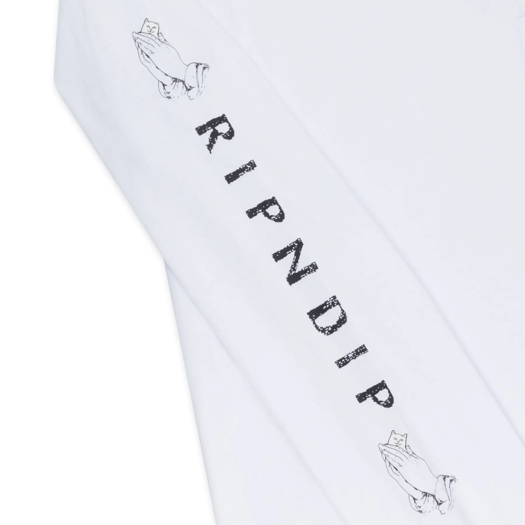 Ripndip Long Sleeve Tees|Lord Nermal Tees<Lord Nermal Pocket L/S (White)