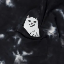 Ripndip Short Sleeve Tees|Lord Nermal Tees<Lord Nermal Pocket Tee (Black Lightning Wash)