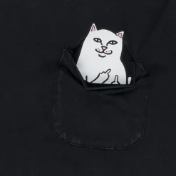 Ripndip Short Sleeve Tees|Lord Nermal Tees<Lord Nermal Pocket tee (Black Mineral Wash)
