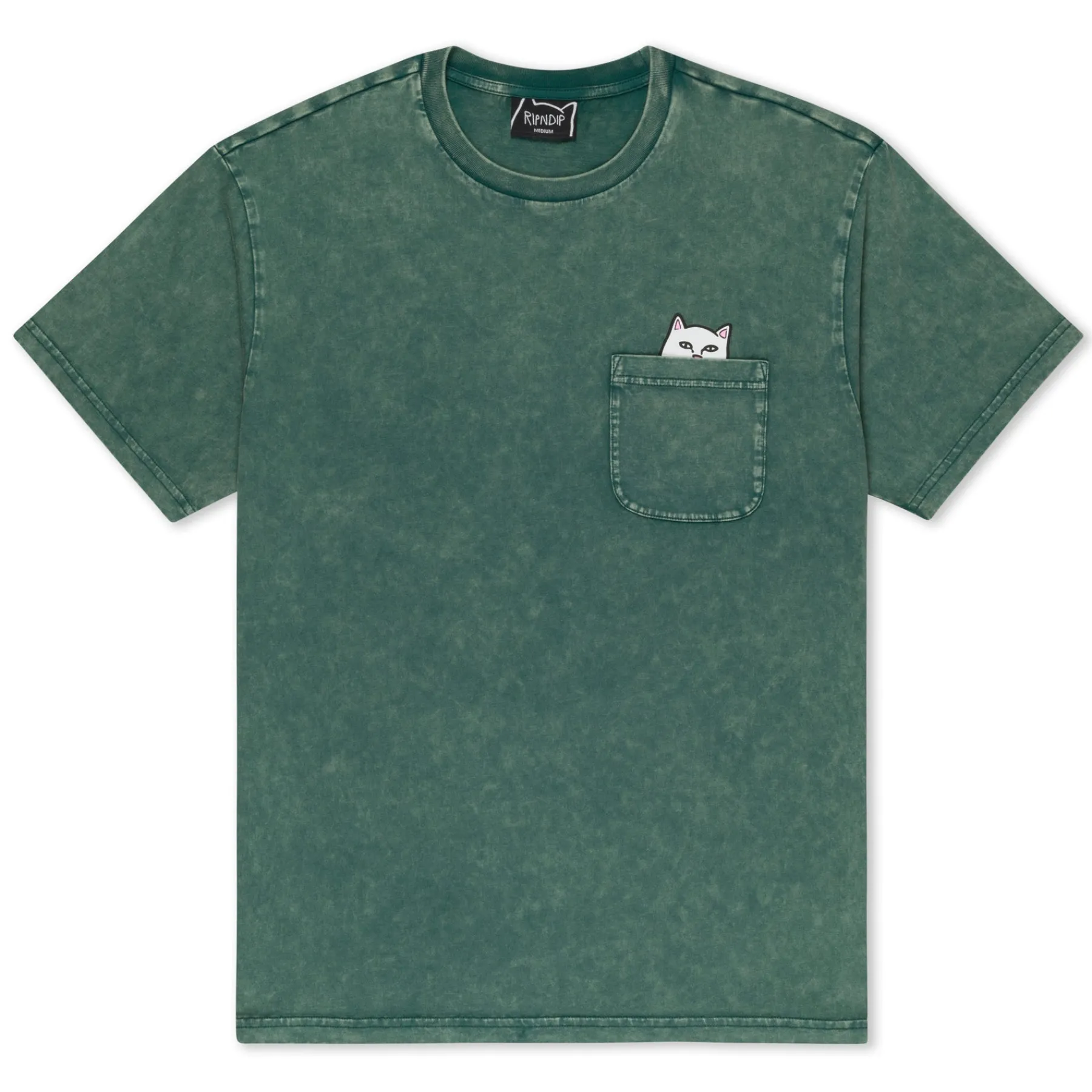 Ripndip Lord Nermal Tees|Short Sleeve Tees<Lord Nermal Pocket Tee (Hunter Mineral Wash)