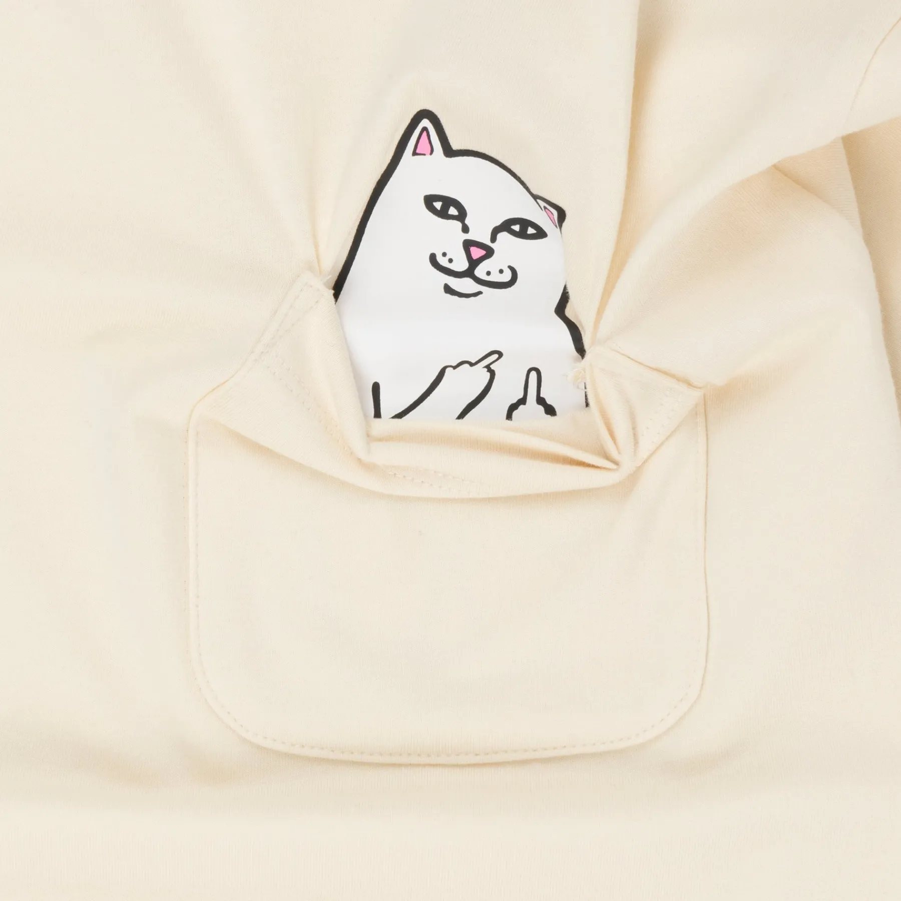 Ripndip Short Sleeve Tees|Lord Nermal Tees<Lord Nermal Pocket Tee (Natural)