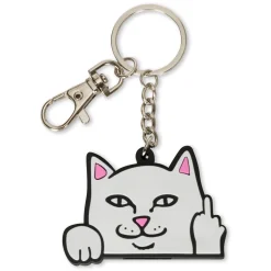 Ripndip Stocking Stuffers|Home Goods<Lord Nermal Rubber Key Chain (White)