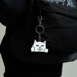 Ripndip Stocking Stuffers|Home Goods<Lord Nermal Rubber Key Chain (White)