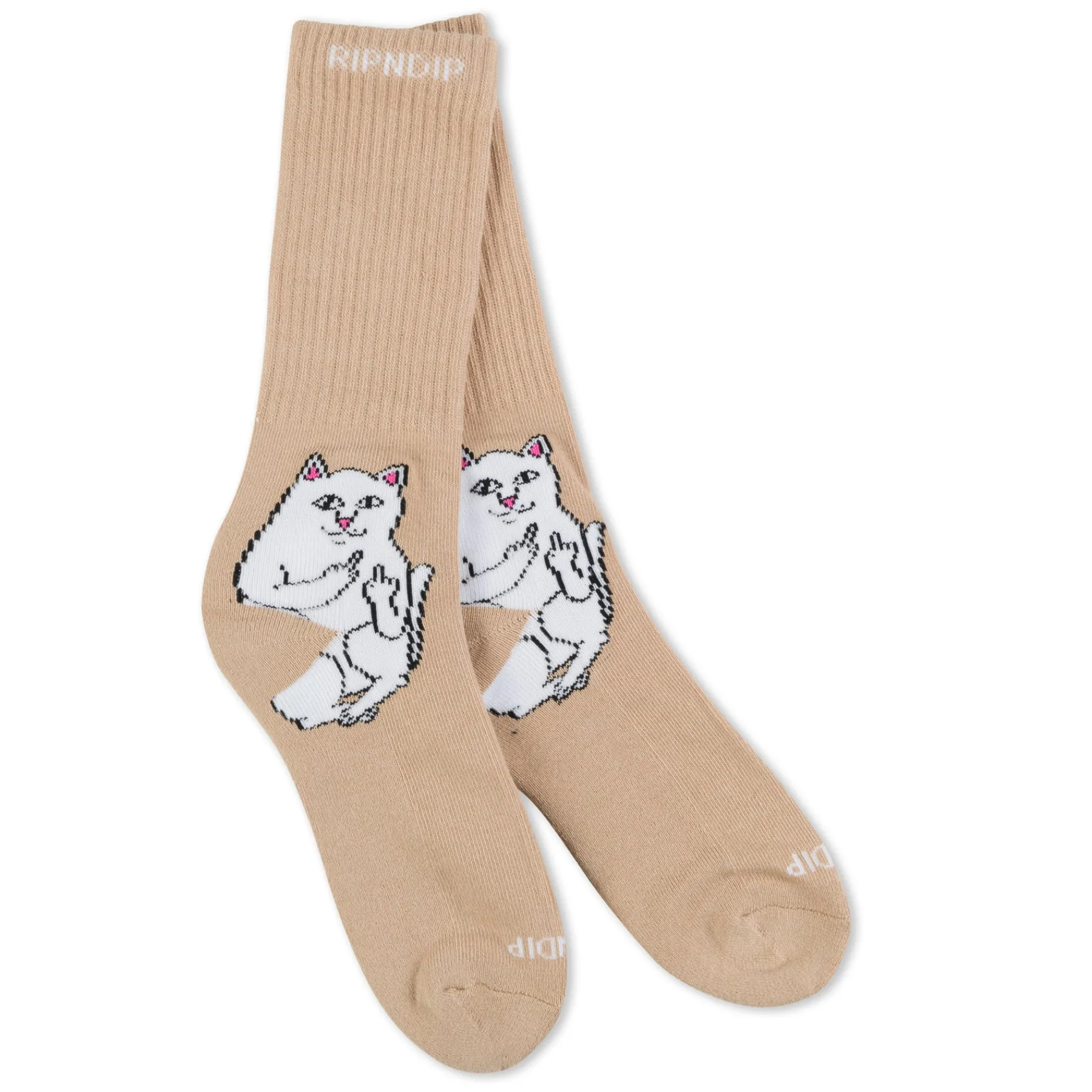 Ripndip Socks|Stocking Stuffers<Lord Nermal Socks (Almond)