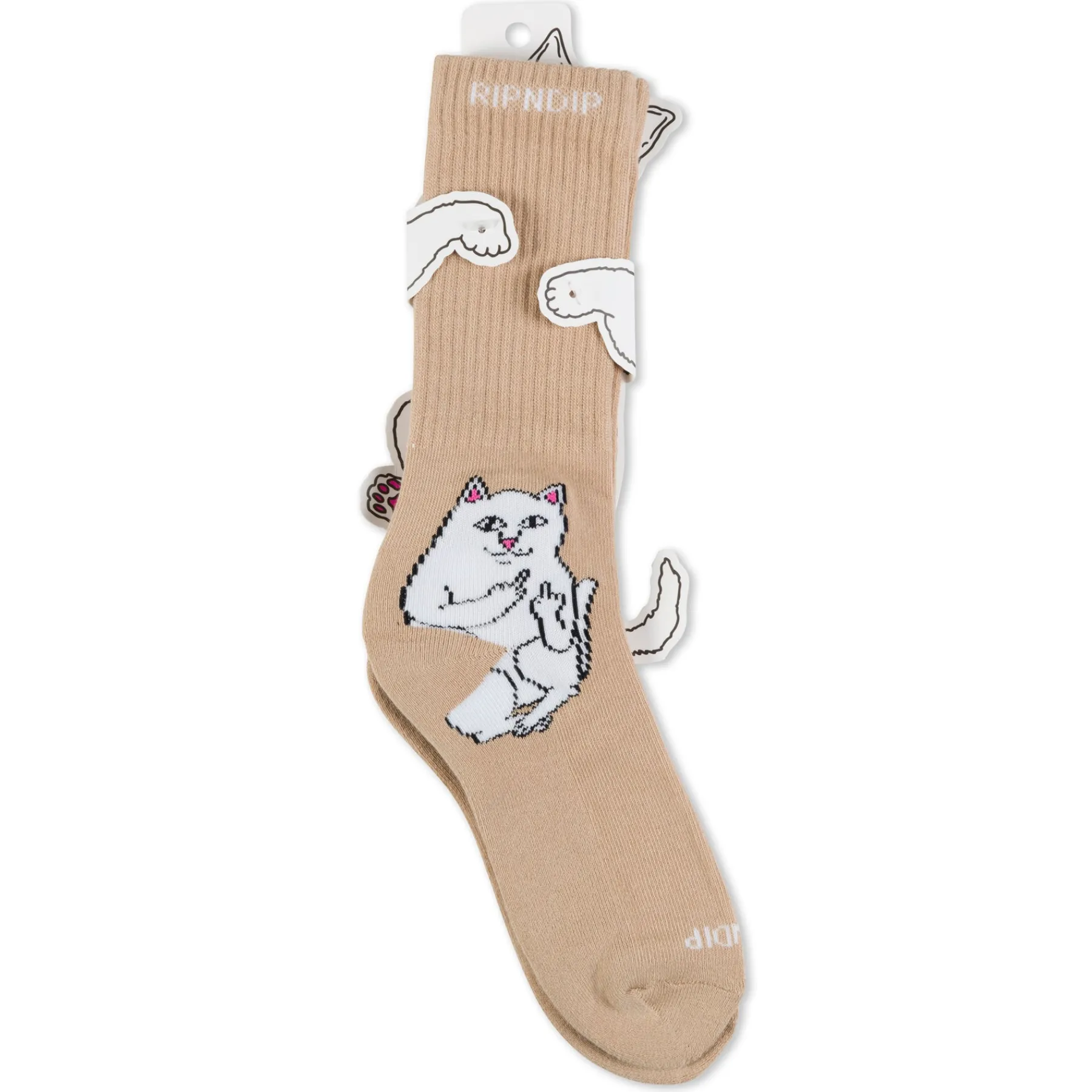 Ripndip Socks|Stocking Stuffers<Lord Nermal Socks (Almond)