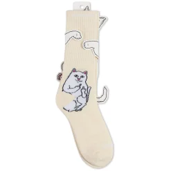 Ripndip Socks|Stocking Stuffers<Lord Nermal Socks (Off White)