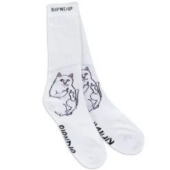 Ripndip Socks|Stocking Stuffers<Lord Nermal Socks (White)