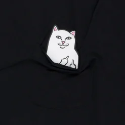 Ripndip Short Sleeve Tees|Lord Nermal Tees<Lord Nermal S/S Pocket Tee (Black)