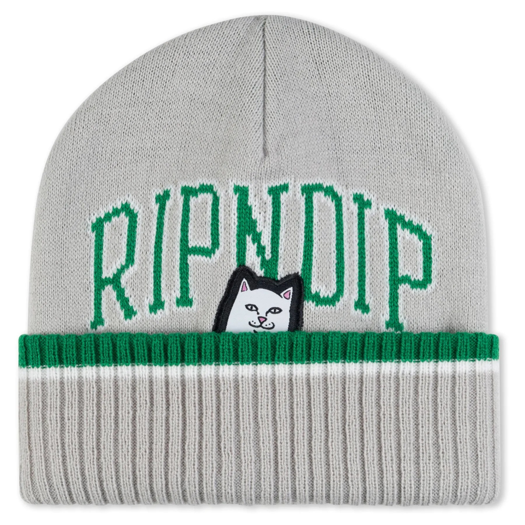 Ripndip Beanies<Lord Nermal Team Spirit Beanie (Green/Grey)