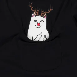 Ripndip Short Sleeve Tees|Lord Nermal Tees<Lord Red Nose Pocket Tee (Black)