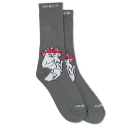 Ripndip Socks|Stocking Stuffers<Lord Shroomy Socks (Charcoal)