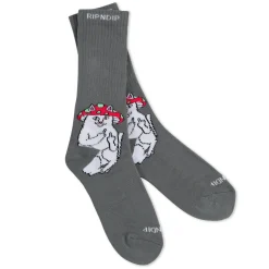Ripndip Socks|Stocking Stuffers<Lord Shroomy Socks (Charcoal)
