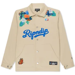 Ripndip Jackets<Los Canvas Button Down Jacket (Khaki)