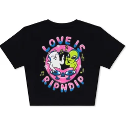 Ripndip Womens|Womens<Love Is Cropped Baby Tee (Black)