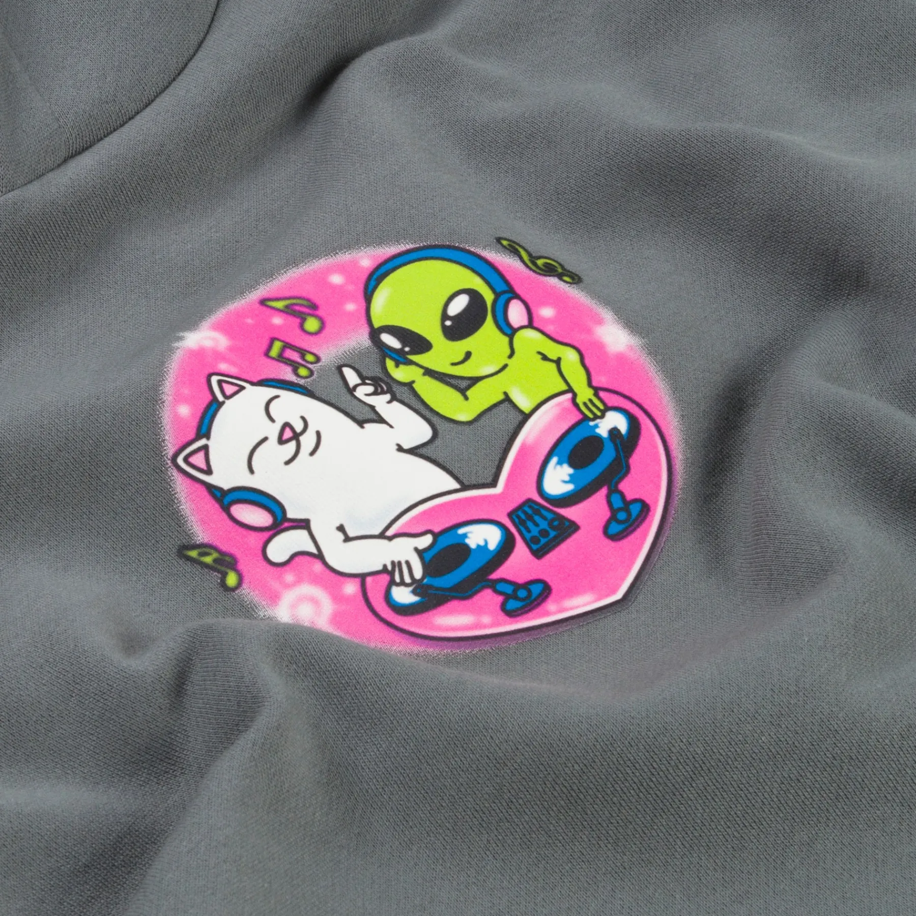 Ripndip Hoodies / Crewnecks|Womens<Love Is Cropped Hoodie (Charcoal)