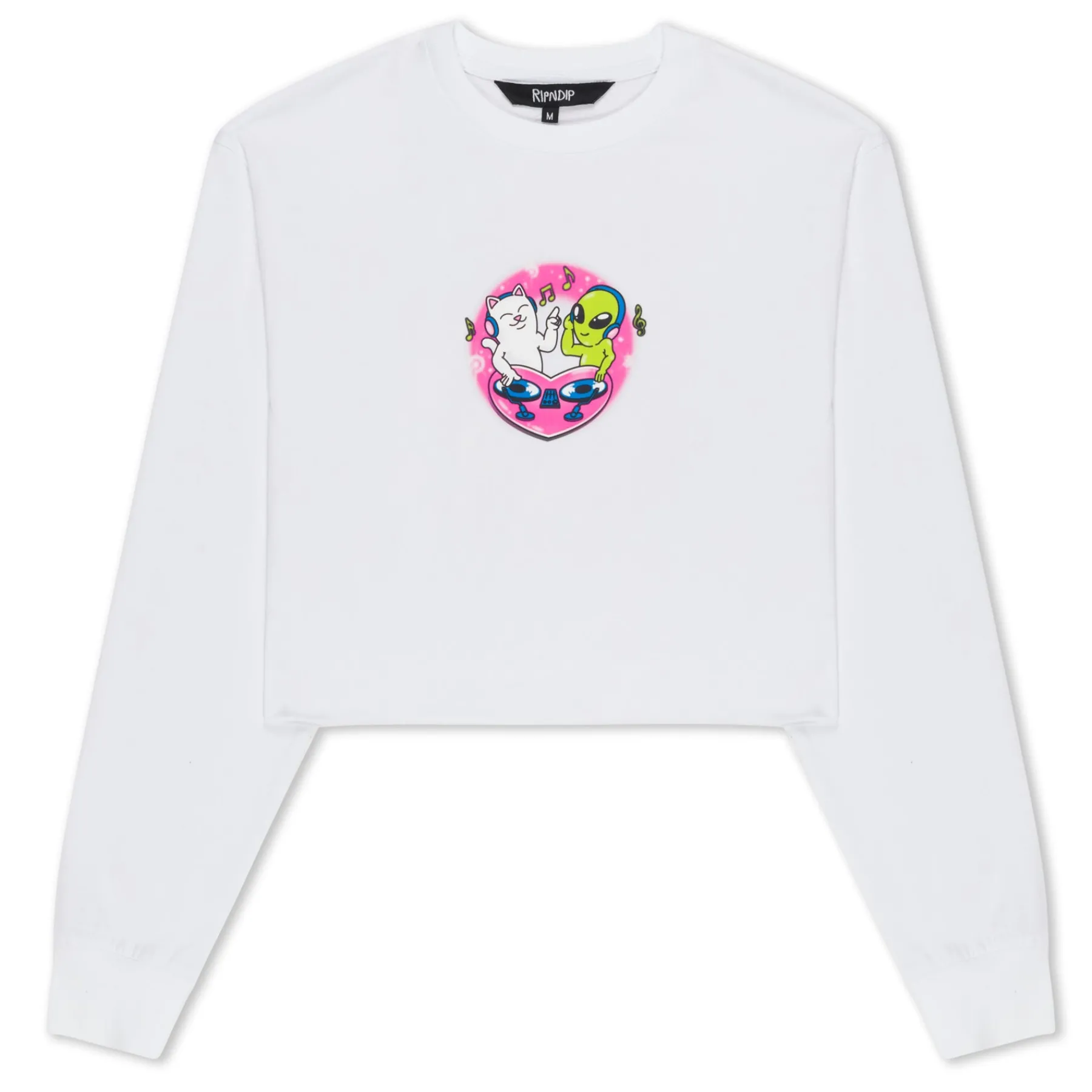 Ripndip Womens|Womens<Love Is Cropped Long Sleeve (White)