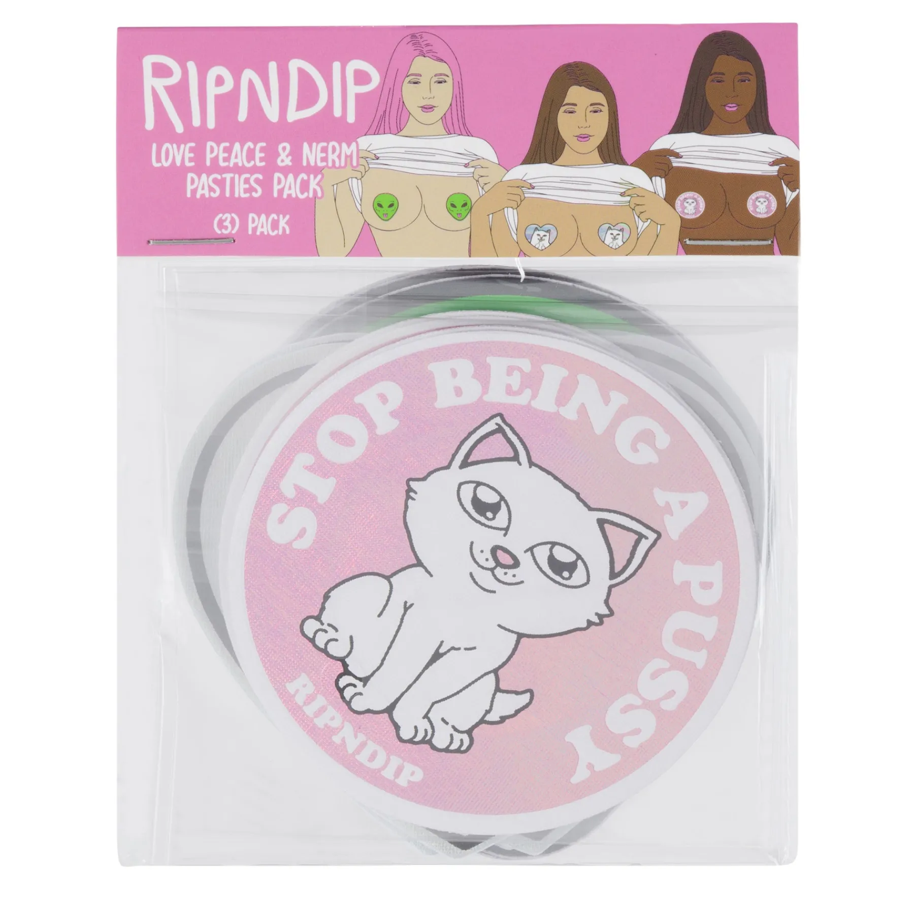 Ripndip Womens|Accessories<Love Peace and Nerm Pasties Pack (Multi)