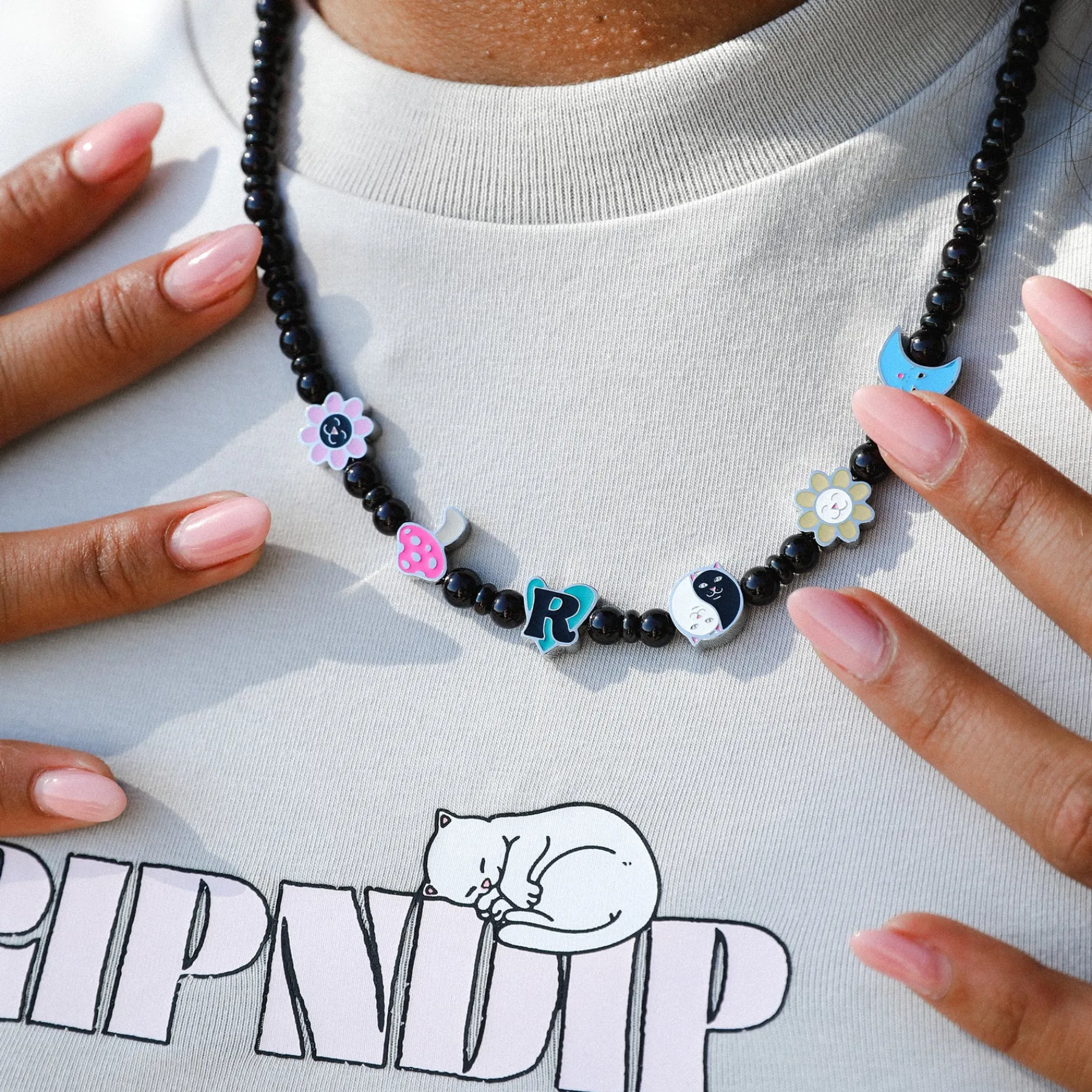 Ripndip Womens|Accessories<Lucky Charms Necklace (Black)