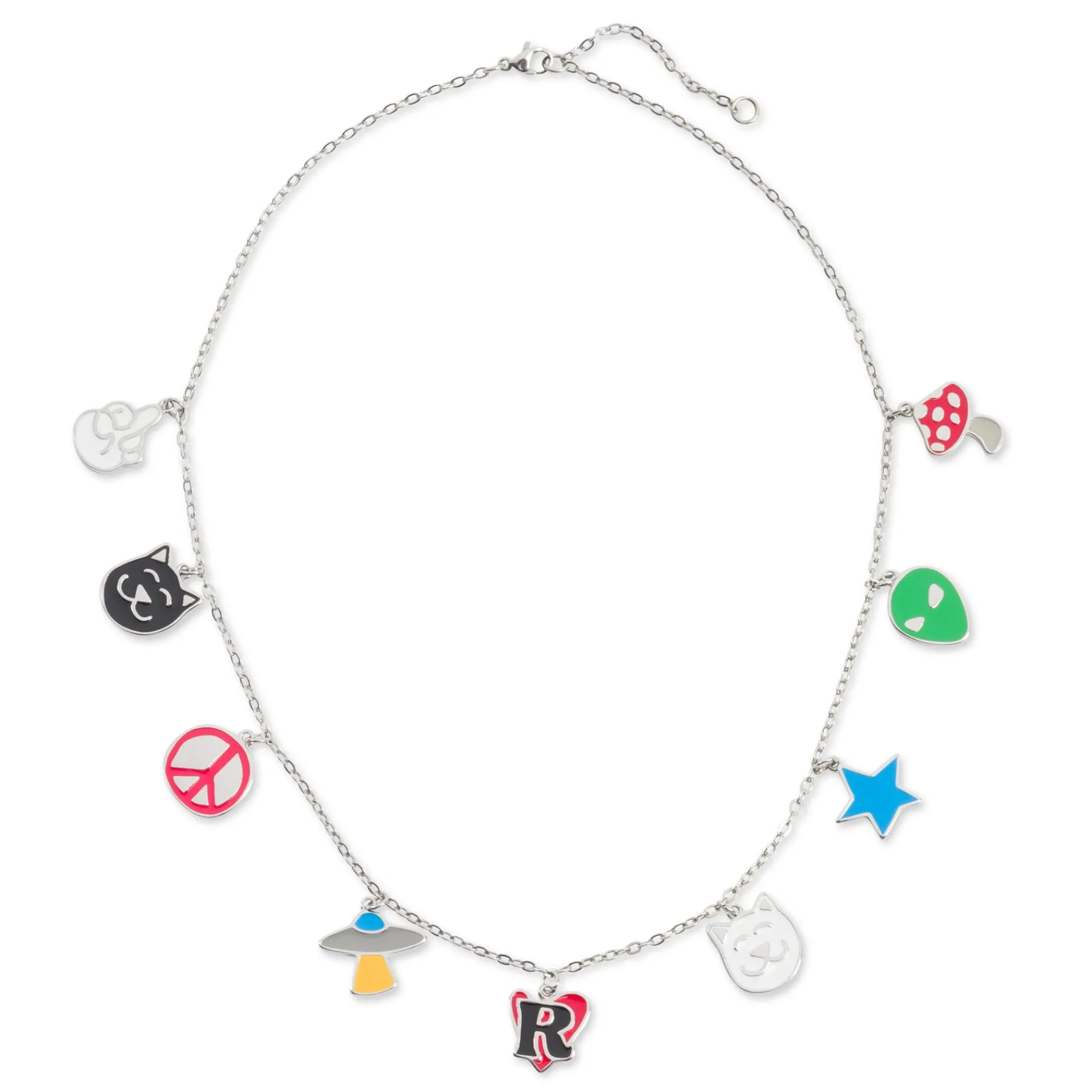 Ripndip Womens|Accessories<Lucky Charms Necklace (Silver)