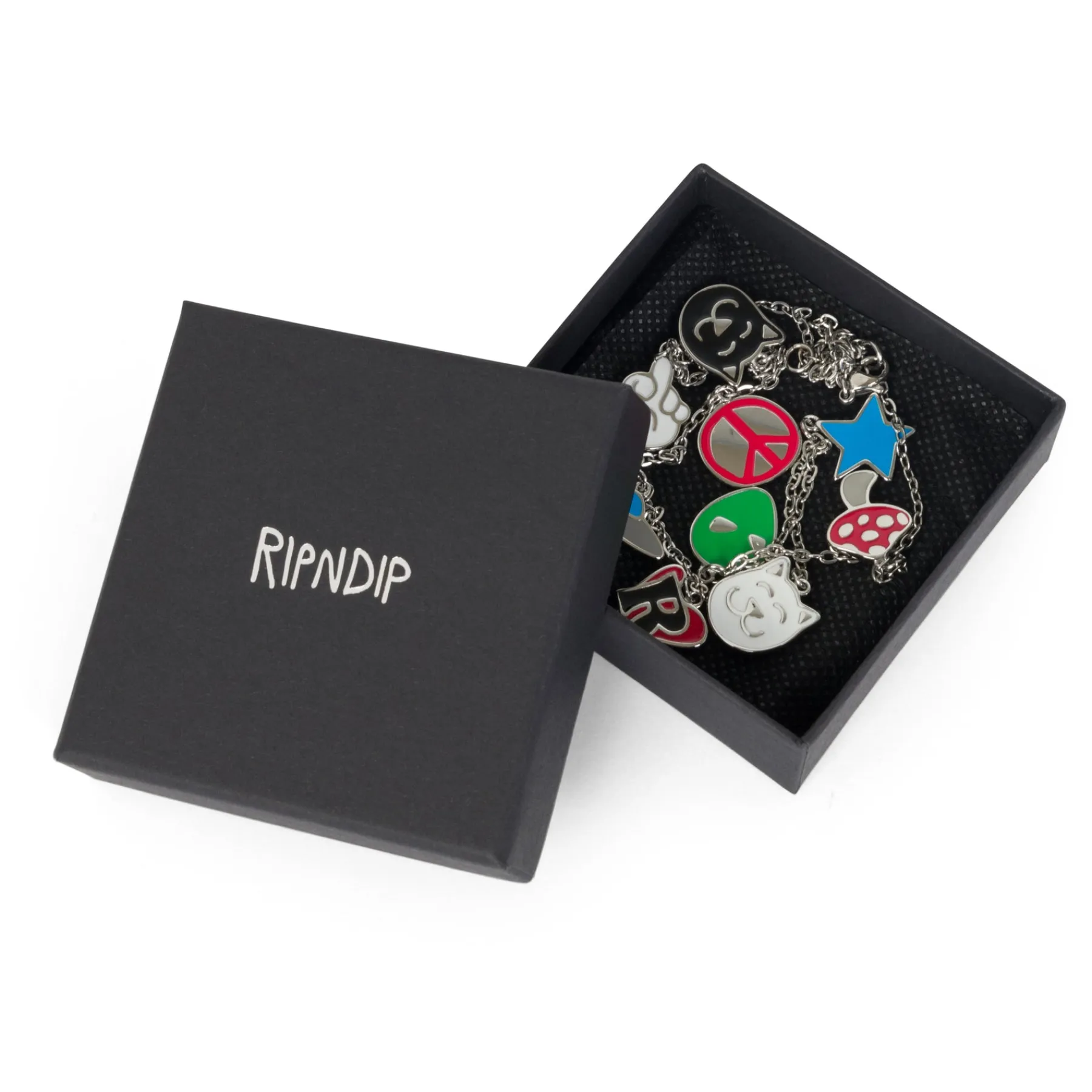 Ripndip Womens|Accessories<Lucky Charms Necklace (Silver)