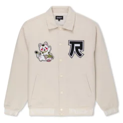 Ripndip Jackets<Lucky Nerm Varsity Jacket (Cream)